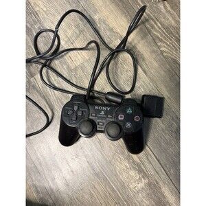 Sony PS2 DualShock 2 Controller OEM Black SCPH-10010 Tested Working Please Read